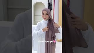 tutorial pashmina shawl top hijab tutorialhijab hijabstyle shortvideo like subscribe [upl. by Allerim549]