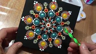 How to use Stencils and guidelines and for Dot painting mandalas [upl. by Ayotahs]