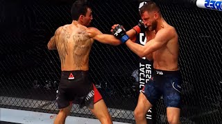 Max Holloway vs Calvin Kattar Full Fight SlowMo Highlights 2021 HD Super Slow Motion [upl. by Odlawso]