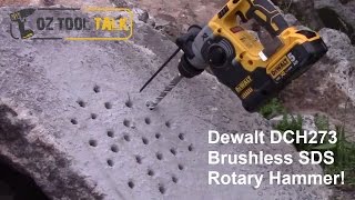 Dewalt 18V XR Brushless SDS Rotary Hammer Drill  DCH273 Review [upl. by Alliuqal]