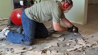 Best way to remove tile Porcelain Ceramic Flooring [upl. by Carmina844]