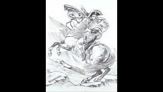 The sketch imitates the famous Napoleon Crossing the Alps＃48－Otto Art [upl. by Coopersmith]