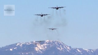 C130 Hercules Air Drop  View From The Drop Zone [upl. by Llenahc]