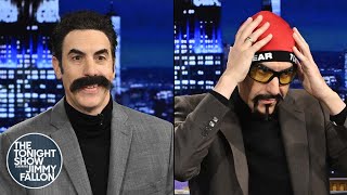 Sacha Baron Cohen Moderates a Debate Between Trump and Harris as Borat and Ali G  The Tonight Show [upl. by Gertrud728]