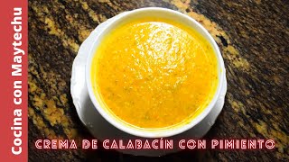 Crema de calabacín con pimiento 🤤  Ideal para PERDER PESO  Cocina con Maytechu👌💪 [upl. by Ole]