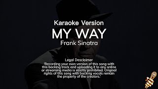 Frank Sinatra  My Way Karaoke Version [upl. by Anneh]