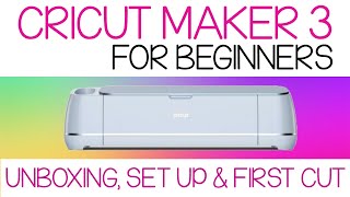 Cricut Maker 3 Unboxing Set up and Making your 1st Cut [upl. by Soilisav]