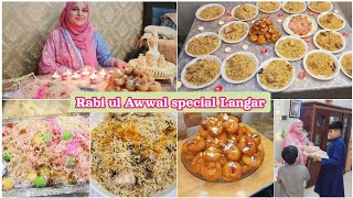 12 Rabiul Awal ki Khushi Mai Khaas Pakwaan Bnaye Or Langar Banta  Balushahi Mutanjan Biryani [upl. by Latvina470]