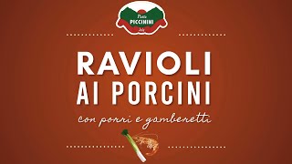 Ravioli ai funghi porcini con porri e gamberetti [upl. by Mayfield]