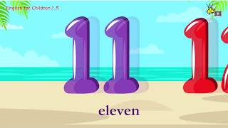 Eleven twelve thirteen fourteen fifteen from English for Children♪♬ 113 [upl. by Ateekan321]