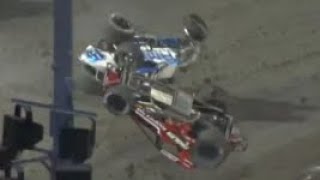 HIGHLIGHTS USAC AMSOIL National Sprint Cars  Husets Speedway USAC Nationals Night 2  792022 [upl. by Anot]