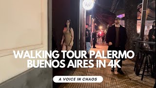 🇦🇷 Palermo Buenos Aires Argentina  4K Walking Tour  How is Buenos Aires at night [upl. by Notserp]