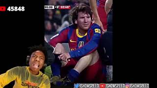 IShowSpeed Reacts To Messi vs Ronaldo 50 [upl. by Kamin]