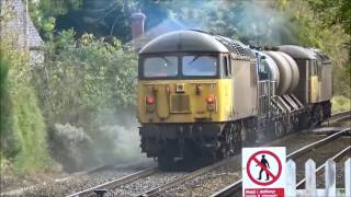 Trains at Llanfairpwllgwyngyllgogerychwyrndrobwllllantysiliogogogoch [upl. by Curtice660]