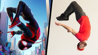 SpiderMan Into the SpiderVerse Stunts In Real Life [upl. by Soutor]