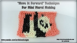 Rainbow Loom Mini Mural quotmove it forwardquot Technique  Gomitas [upl. by Pearle]