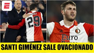 SANTIAGO GIMÉNEZ SALE OVACIONADO en Rotterdam Ya es ÍDOLO TOTAL del Feyenoord  Eredivisie [upl. by Tadeo]