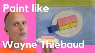 How to paint like Wayne Thiebaud pie cake painting artist artwork for beginners [upl. by Thordis656]