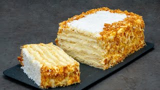 Napoleon with Raffaello flavor  made of puff pastry [upl. by Eyde]