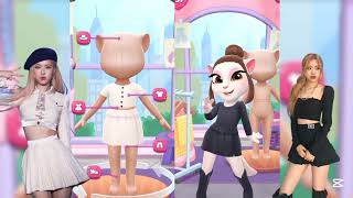 APT  Talking Angela VS Rose  Blackpink  Best song  🎵 🎵 🎶 Lovely Angela mytalkingangela2 APT [upl. by Bergman]