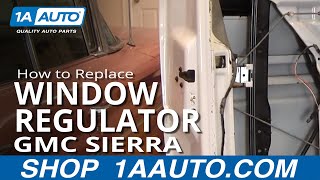 How to Replace Window Regulator 0104 GMC Sierra [upl. by Essy]