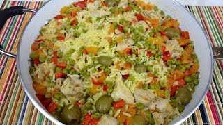 Arroz con Pollo y Aceitunas  Muy Fácil de Preparar [upl. by Orenid]