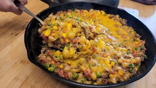 Shipwreck Skillet Casserole – Cheap 1 Pot Dinner in 30 Minutes – Hard Times – The Hillbilly Kitchen [upl. by Kaule]