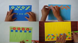 paper weaving tutorial step by step paper weaving mat [upl. by Suaeddaht]