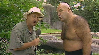 George quotThe Animalquot Steele visits the Detroit Zoo Saturday Nights Main Event Oct 5 1985 [upl. by Hesper118]