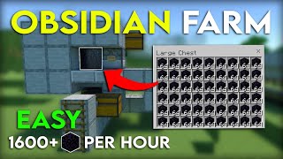 NEW Minecraft 119 Automatic Obsidian Farm Tutorial in Minecraft BedrockJava  1600 Per Hour [upl. by Assiroc]