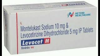 Montelukast sodium and levocetirizine hydrochloride tablets Uses In hindi  Levocet M tablet [upl. by Ajnot]