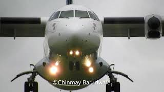 Jalgaon Airport Trujet VTTMM ATR72500 Landing [upl. by Nylteak50]