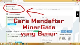 Mudahnya mining dengan minergate Cara daftar minergate yang benar 2017 [upl. by Milo]