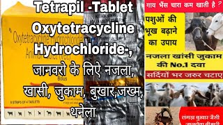 Oxytetracycline Hydrochloride Tablets Tetrapil tablets for Animal Use जानवरो मे उपयोग ली जाने वाली [upl. by Anid]