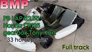 82824 TRAKsports PB Lap 5255 Bushnell kart track Honda CR125 gearbox 33 horsepower Tony kart [upl. by Lyrahs54]