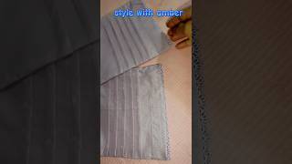 Simple plate Capri design with shuttle lace attach to capri plazo cuting stitching👍shortvideoviral [upl. by Hartmann]