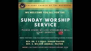 🔴 LIVE  Sunday Service  22Sep2024 0830 AM  Calvary Church of the Nazarene [upl. by Nnilsia139]