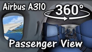 360° Airbus A310 Passenger View testing  SFMFSX VR Compatible [upl. by Lizned]