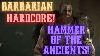 Diablo 4 Barbarian Hammer of the Ancients Hardcore Build [upl. by Adanar798]