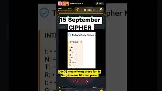 15 September Daily Cipher Hamster Kombat today 15Sept Daily Cipher today Daily Cipher 1Septempber [upl. by Khudari]