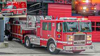 Pasadena Fire Dept RA34 Truck 31 amp Battalion 3 Responding [upl. by Dolli]