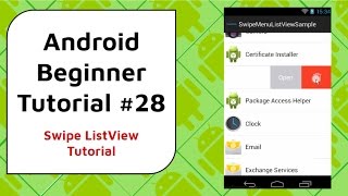 Android Beginner Tutorial 28  Swipe ListView Tutorial [upl. by Berwick]