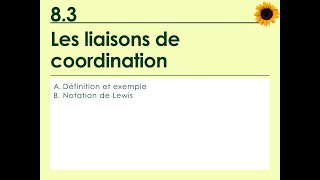 83 Les liaisons de coordination [upl. by Shirberg130]