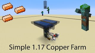 Easy 117 Copper Farm Tutorial Minecraft Drowned Farm [upl. by Weinshienk]