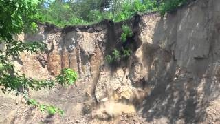 Bluff failure on the Le Sueur River near Mankato Minnesota [upl. by Irep]