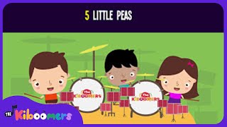 5 Little Peas Lyric Video  The Kiboomers Preschool Songs amp Nursery Rhymes for Circle Time [upl. by Clarhe]