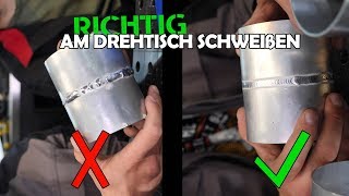 Alu Rohr schweissen für Beginnner  der günstigste Drehtisch  TEST [upl. by Aizahs]