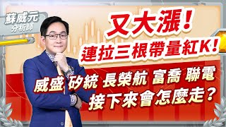 20231106 蘇威元分析師【又大漲！連拉三根帶量紅K！威盛 矽統 長榮航 富喬 聯電 接下來會怎麼走？】蘇威元 股市揚威 [upl. by Gnad]