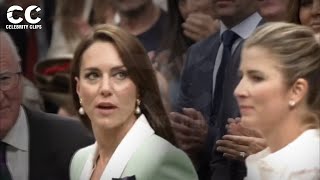 Jealous Mirka Federer ignores Princess Kate for talking to husband Roger at Wimbledon [upl. by Akinoj]