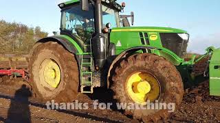 JOHN DEERE 6250R ULTIMATE EDITION PLOUGHING WITH KVERNELAND LO85 YORKSHIRE UK farming [upl. by Nahtannoj500]